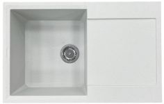 Мийка кухонна Adamant Horizon, штучний камінь, прямокут., з крилом, 780х495х230мм, чаша - 1, врізна, Old stone