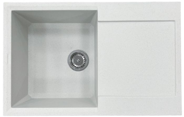 Мийка кухонна Adamant Horizon, штучний камінь, прямокут., з крилом, 780х495х230мм, чаша - 1, врізна, Old stone