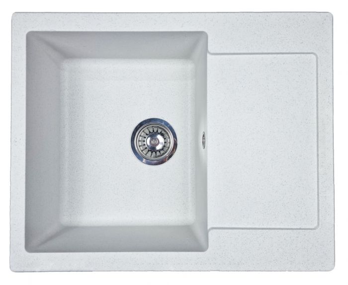 Мийка кухонна Adamant Minimal, штучний камінь, прямокут., з крилом, 615х495х200мм, чаша - 1, врізна, Old stone