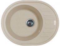 Мийка кухонна Adamant Ovum, штучний камінь, овальна, з крилом, 615х495х200мм, чаша - 1, врізна, Avena