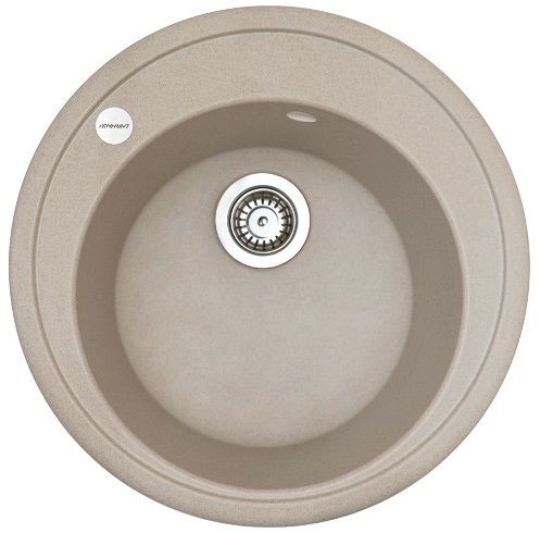 Мийка кухонна Adamant Sun, штучний камінь, кругла, без крила, 510x200мм, чаша - 1, врізна, Avena