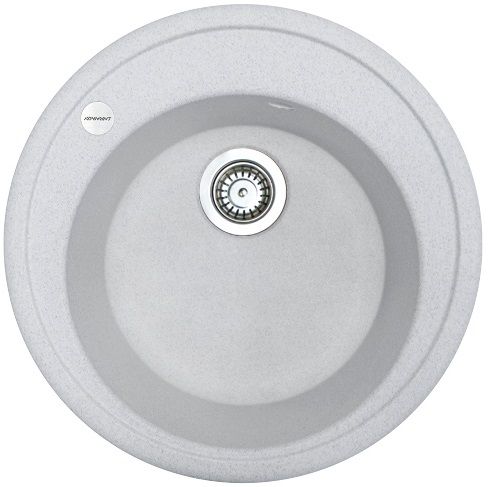 Мийка кухонна Adamant Sun, штучний камінь, кругла, без крила, 510x200мм, чаша - 1, врізна, Old stone