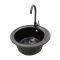 Набір кухонна Adamant Sun, штучний камінь, кругла, без крила, 510x200мм, чаша - 1, врізна, графіт + змішувач