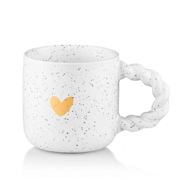 Чашка Ardesto My heart, 300мл, кераміка, сірий світлий