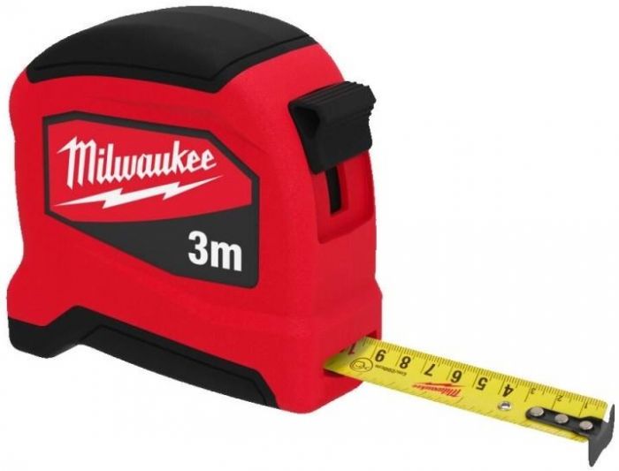 Рулетка Milwaukee Pro Compact, 3мх19мм з фіксатором змотування, АБС-пластик
