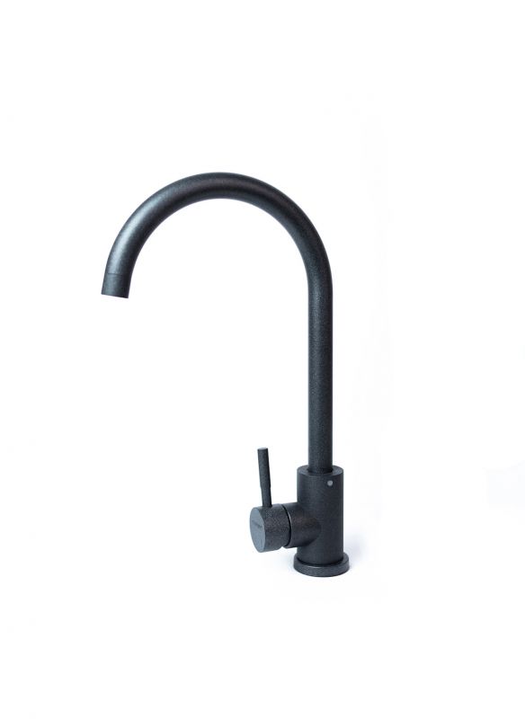 Набір кухонний Adamant Univer, штучний камінь, квадрат, без крила, 560х500х200мм, чаша - 1, врізна, графіт + змішувач та дозатор