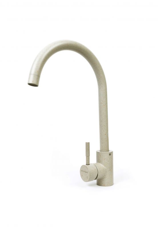 Набір кухонний Adamant Ovum, штучний камінь, овальна, з крилом, 615х495х200мм, чаша - 1, врізна, Avena + змішувач та дозатор