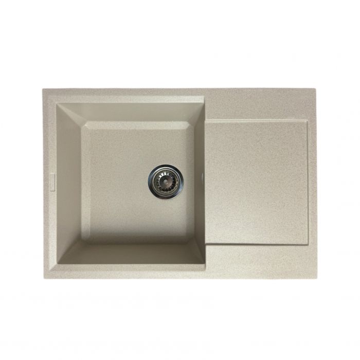 Набір кухонний Adamant Horizon Medium, штучний камінь, прямокут., з крилом, 700х500х230мм, чаша - 1, врізна, Avena + змішувач