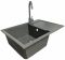 Набір кухонний Adamant Horizon Medium, штучний камінь, прямокут., з крилом, 700х500х230мм, чаша - 1, врізна, сірий + змішувач