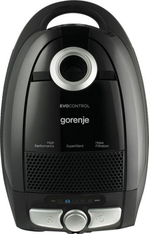 Пилосос Gorenje мішковий, 800Вт, конт пил -3л, HEPA, телескоп трубка, чорний