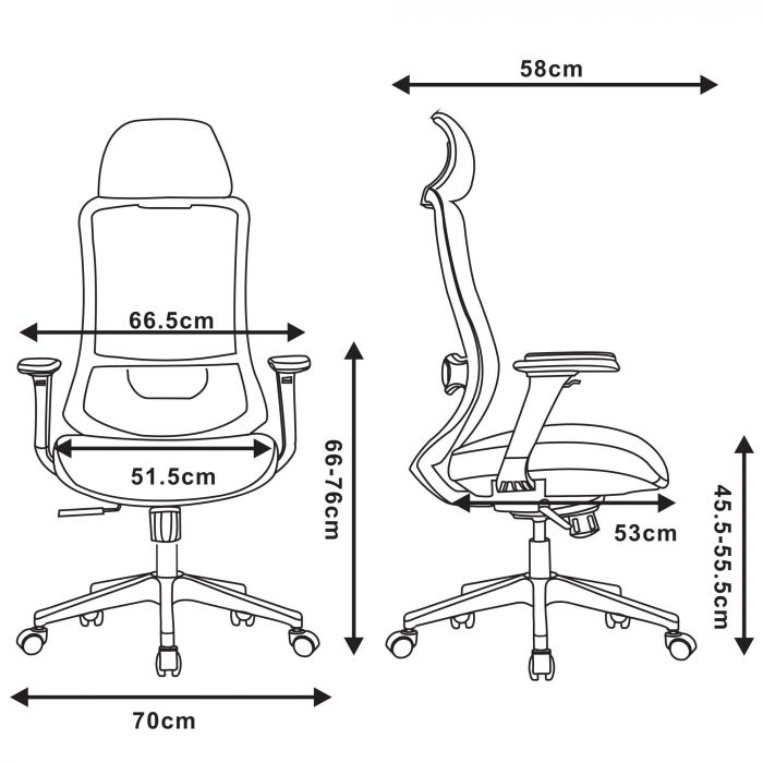 Крісло 2E OFFICE OC150, тканина, 4D-підлокітники, підголівник, сірий
