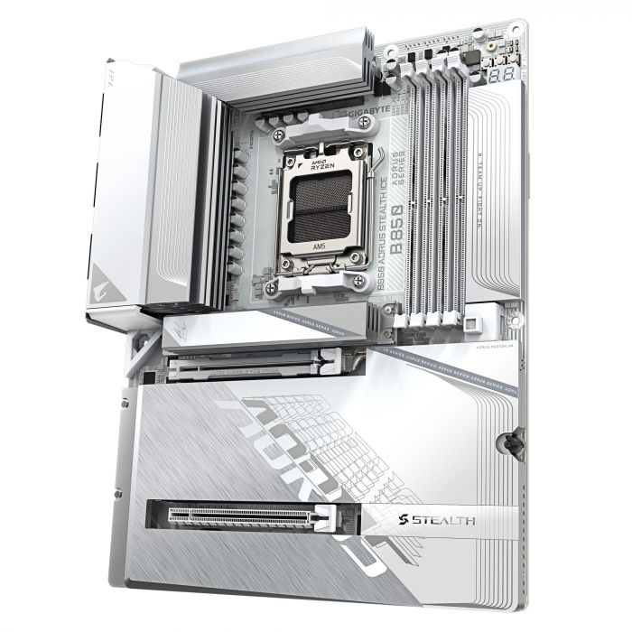 Материнская плата GIGABYTE B850 A STEALTH ICE  sAM5 B850 4xDDR5 M.2 HDMI ATX