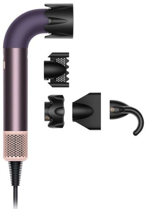Фен Dyson HD17 Supersonic R Jasper/Plum, 1700Вт, 3 режими, іонізація, хол. обдув, 5 насадок, фіолетовий