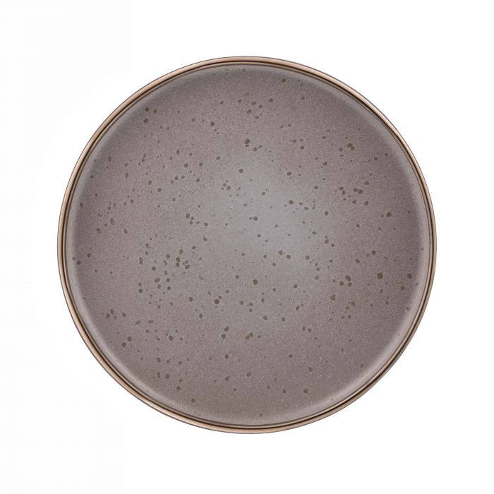 Тарілка десертна ARDESTO Fasano, 19.6см, кераміка, сіро-коричневий