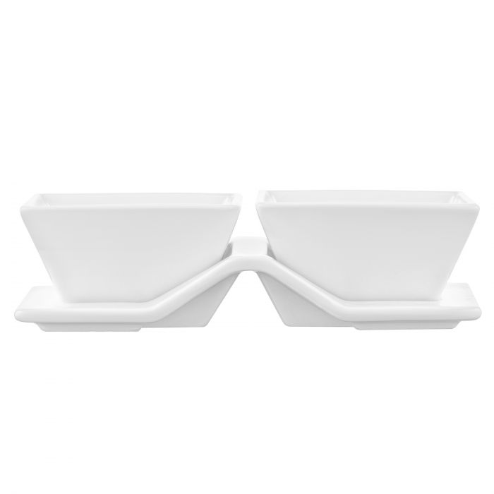 Набір для закусок ARDESTO, 3 предмети, порцеляна, білий