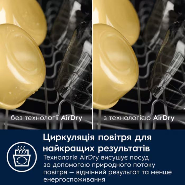 Посудомийна машина Electrolux вбудована, 13компл., E, 60см, інвертор, чорний