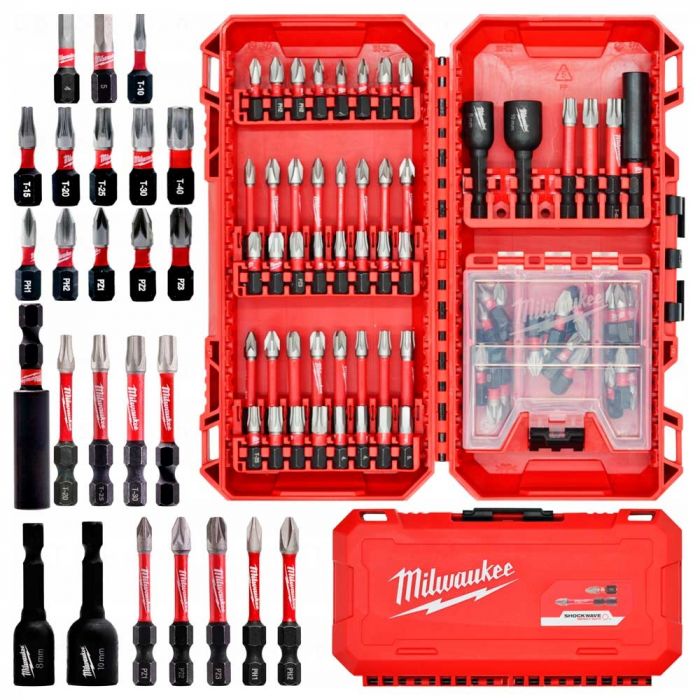 Біти Milwaukee Shockwave, сталь, кейс, набір 70шт