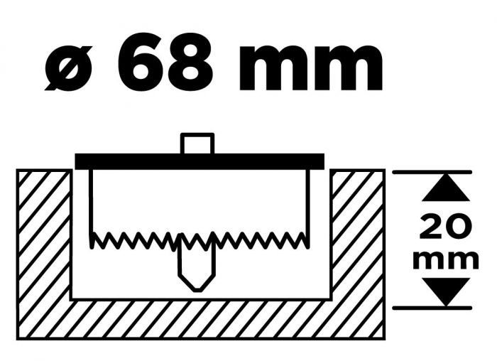 Свердло для пінопласту GRAPHITE 68х8х20мм