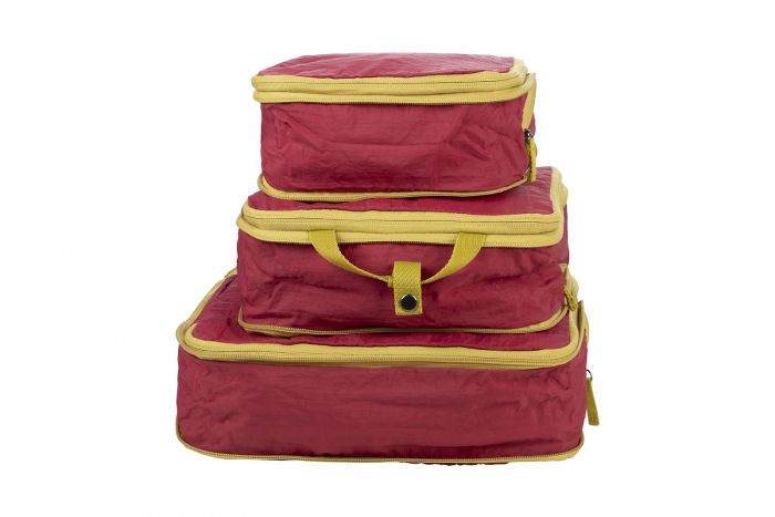 Набір чохлів для пакування одяу, Tucano Pigio Travel 3 в 1, нейлон, бордо
