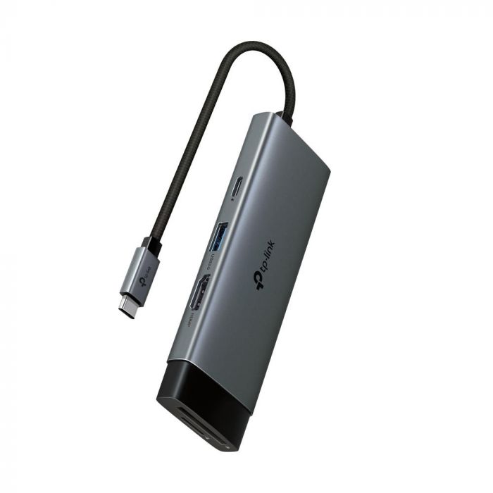 Хаб USB TP-LINK UH7021C USB-C > 3xUSB3.0/1xHDMI/1xSD/1xmicroSD/1xPD 100Wh