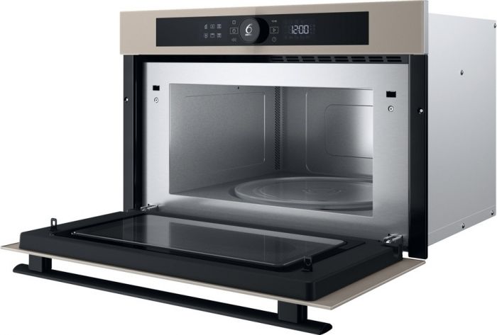 Мікрохвильова піч Whirlpool вбудована, 31л, електронне упр., 1000Вт, гриль, дисплей, бежевий