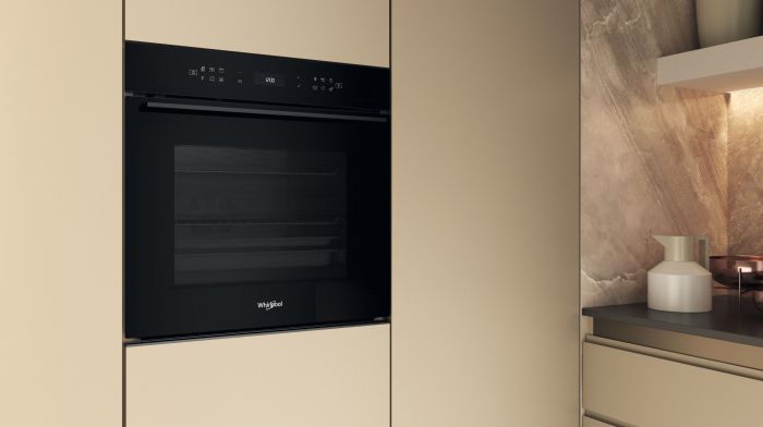 Духова шафа Whirlpool електрична, 73л, A+, дисплей, конвекція, піроліз, телескопічні напрямні, чорний