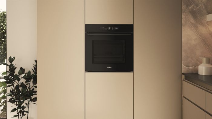 Духова шафа Whirlpool електрична, 73л, A+, дисплей, конвекція, телескопічні напрямні, чорний