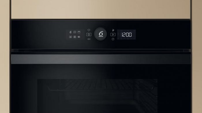 Духова шафа Whirlpool електрична, 73л, A+, дисплей, конвекція, телескопічні напрямні, чорний