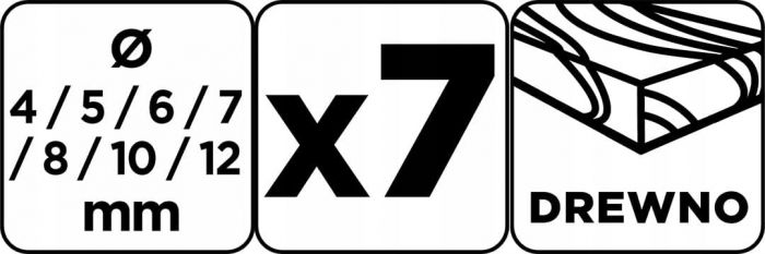 Набір свердел по дереву GRAPHITE подовжене 4-8,10,12х300мм 7шт