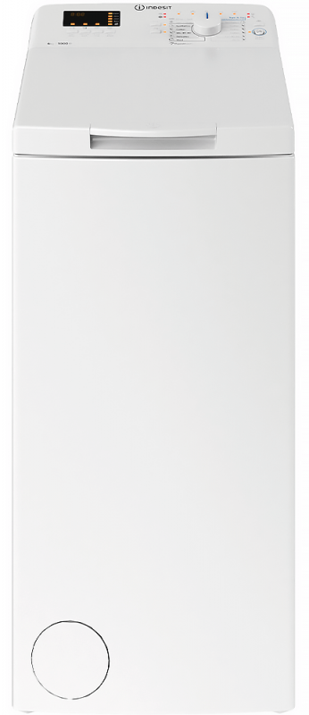 Пральна машина Indesit вертикальна, 6кг, 1000, C, 60см, дисплей, білий