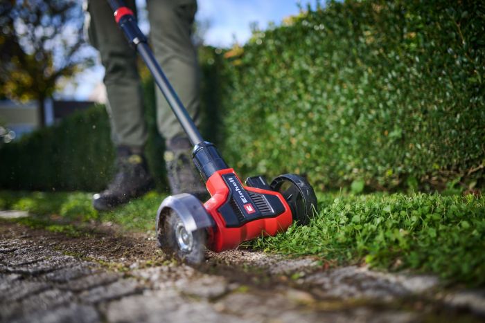 Очищувач швів плитки Einhell Expert GE-CC 18/110 Li E-Solo 18В 1150-1500об/хв щітка 110мм телескопічна штанга 1.53кг без АКБ та ЗП