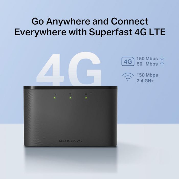 Мобільний Маршрутизатор MERCUSYS MT110 N150, 4G/LTE, 2200мА*год