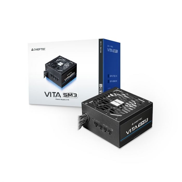 Блок живлення CHIEFTEC Vita SM3  (850W), >85%, 80+ Bronze, 120мм, 1xMB 24pin(20+4), 2xCPU 8pin(4+4), 3xMolex, 6xSATA, 4xPCIe 8pin(6+2), 1xPCIe GEN5 16pin, Modular
