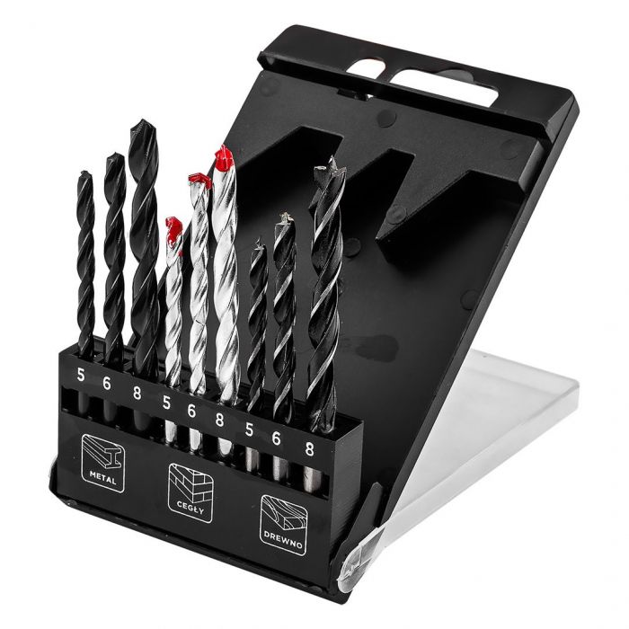 Набір свердл GRAPHITE по металу, цеглі: 5-6, 8, 9шт