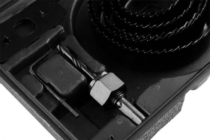 Коронки по дереву GRAPHITE 51,64,76,89,102мм, адаптер, кейс 8шт