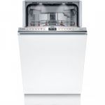 Посудомийна машина Bosch вбудована, 10компл., C, 45см, дисплей, 3й кошик, Zeolith, білий