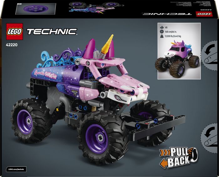Конструктор LEGO Technic Monster Jam™ Sparkle Smash™ із функцією «Pull-Back»