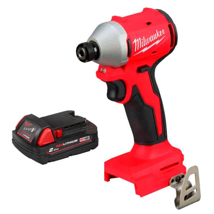 Гвинтоверт ударний акумуляторний Milwaukee M18 BLIDRC-0 18В АКБ1х2А·год 190Нм 0-3600об/хв 1.3кг без АКБ та ЗП