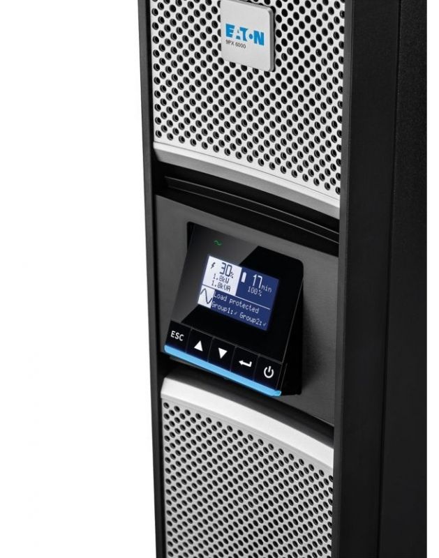 Джерело безперебійного живлення Eaton 9SX, 6000VA/6000W, RT3U, LCD, USB, RS232, 8xC13, 2xC19