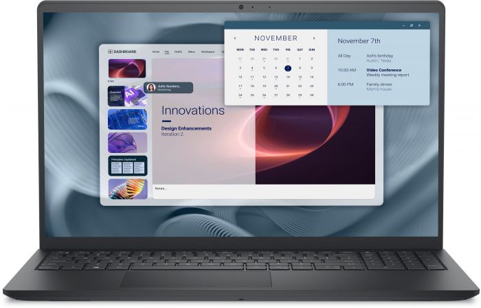 Ноутбук Dell Pro 15 Essential 15.6" FHD AG, AMD R3-7320U, 8GB, F512GB, UMA, Lin, чорний