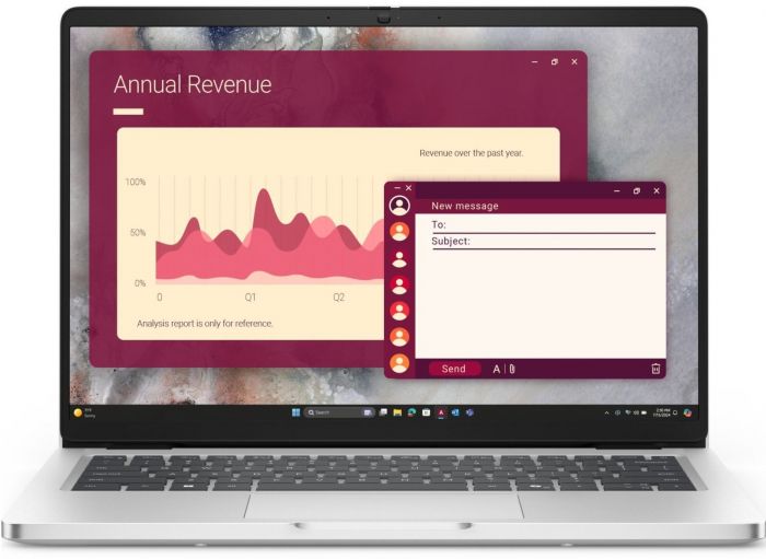 Ноутбук Dell Pro 14 14" FHD+ IPS AG, Intel U7-255U, 32GB, F512GB, UMA, Lin, сріблястий