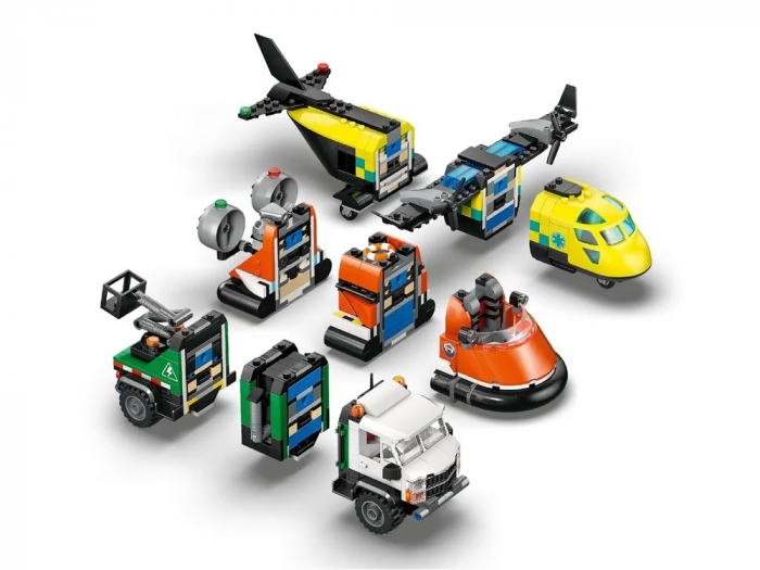 Конструктор LEGO City Ремікс літака, вантажівки та судна на повітряній подушці