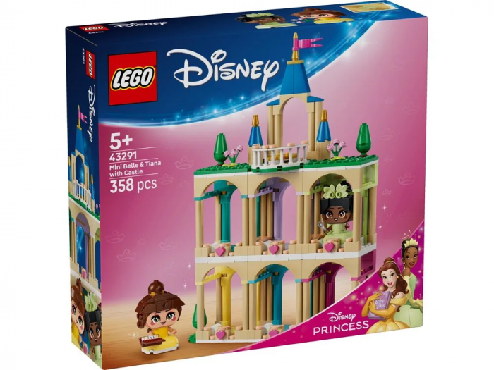 Конструктор LEGO Disney Princess Мініпринцеси Бель і Тіана з замком