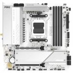 Материнcька плата SAPPHIRE PURE B850M WIFI sAM5 B850 4xDDR5 M.2 HDMI DP WiFi BT mATX білий