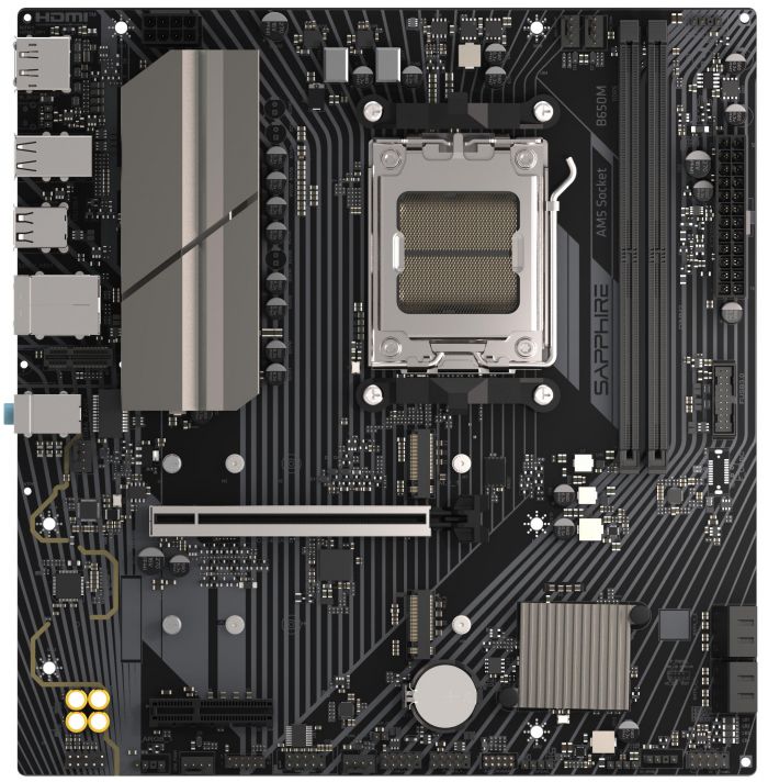 Материнcька плата SAPPHIRE B650M-E sAM5 B650 2xDDR5 M.2 HDMI DP mATX