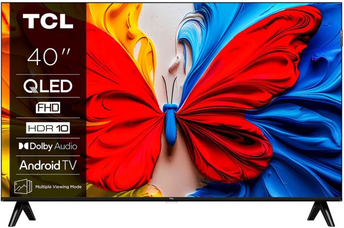Телевізор 40" TCL QLED FHD 60Hz Smart Android TV Black