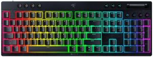 Клавіатура механічна Razer BlackWidow V4 Low-profile HyperSpeed, 104key, Green Switch, USB-A/WL/BT, EN, RGB, чорний