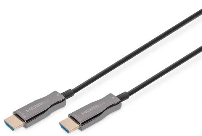 Кабель DIGITUS HDMI UHD 4K, AOC hybrid-fiber, type A M/M, 15м, чорний