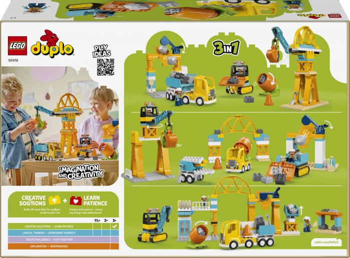 Конструктор LEGO DUPLO Town 3-в-1 Будівельний майданчик і техніка