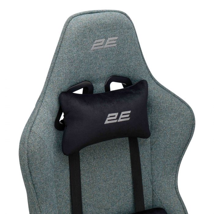 Крісло 2E GAMING BUSHIDO Lite, тканина, 2D-Armrests, зелений темний